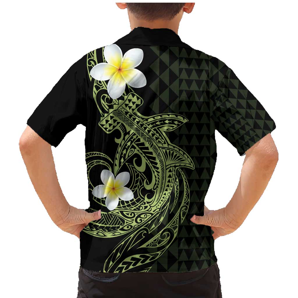 Aloha Hammerhead Shark Family Matching Mermaid Dress and Hawaiian Shirt Lime Rickey Hawaiian Kakau Tribal Tattoo LT9 - Polynesian Pride