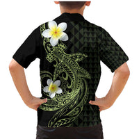 Aloha Hammerhead Shark Family Matching Mermaid Dress and Hawaiian Shirt Lime Rickey Hawaiian Kakau Tribal Tattoo LT9 - Polynesian Pride