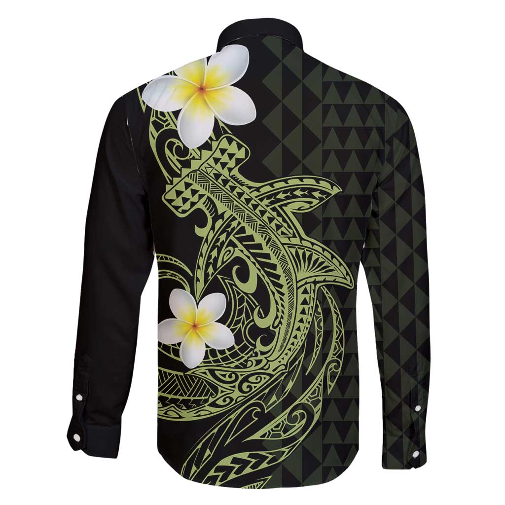 Aloha Hammerhead Shark Family Matching Mermaid Dress and Hawaiian Shirt Lime Rickey Hawaiian Kakau Tribal Tattoo LT9 - Polynesian Pride