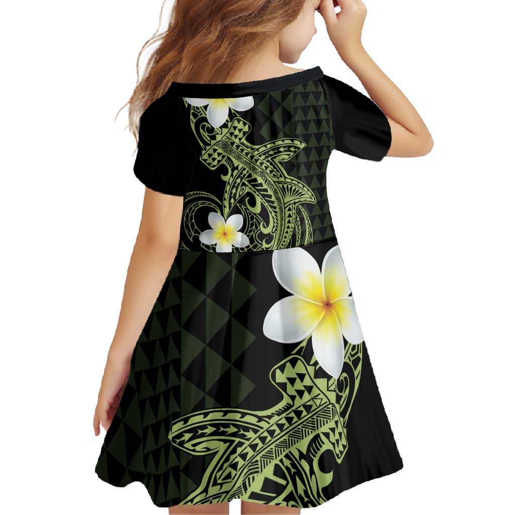Aloha Hammerhead Shark Family Matching Off Shoulder Maxi Dress and Hawaiian Shirt Lime Rickey Hawaiian Kakau Tribal Tattoo LT9 - Polynesian Pride