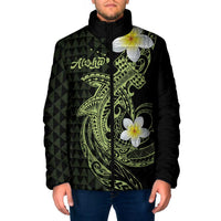 Aloha Hammerhead Shark Padded Jacket Lime Rickey Hawaiian Kakau Tribal Tattoo LT9 Men Lime - Polynesian Pride