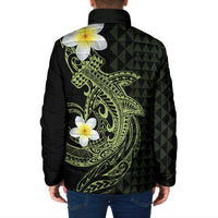 Aloha Hammerhead Shark Padded Jacket Lime Rickey Hawaiian Kakau Tribal Tattoo LT9 - Polynesian Pride