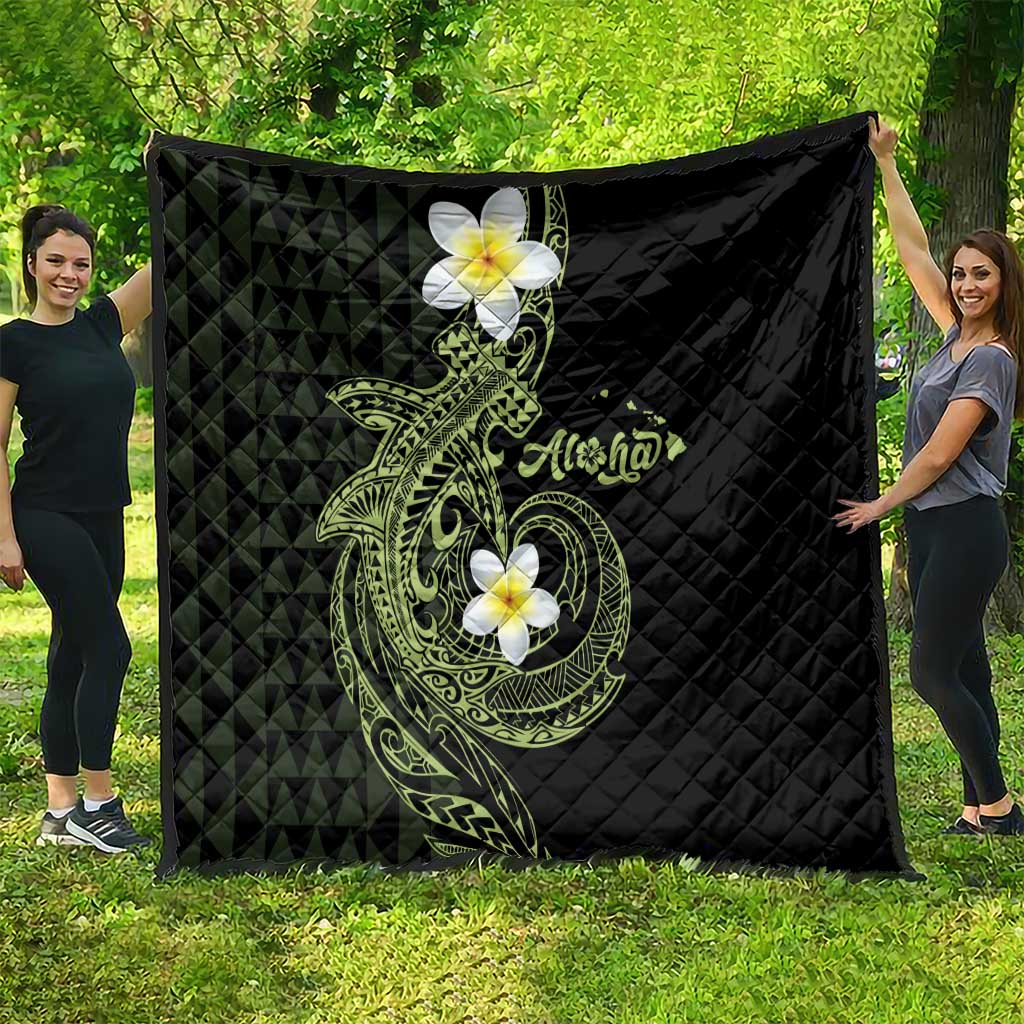 Aloha Hammerhead Shark Quilt Lime Rickey Hawaiian Kakau Tribal Tattoo
