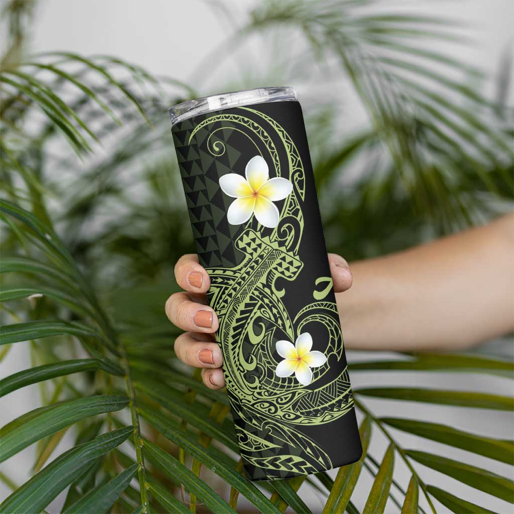 Aloha Hammerhead Shark Skinny Tumbler Lime Rickey Hawaiian Kakau Tribal Tattoo LT9 - Polynesian Pride