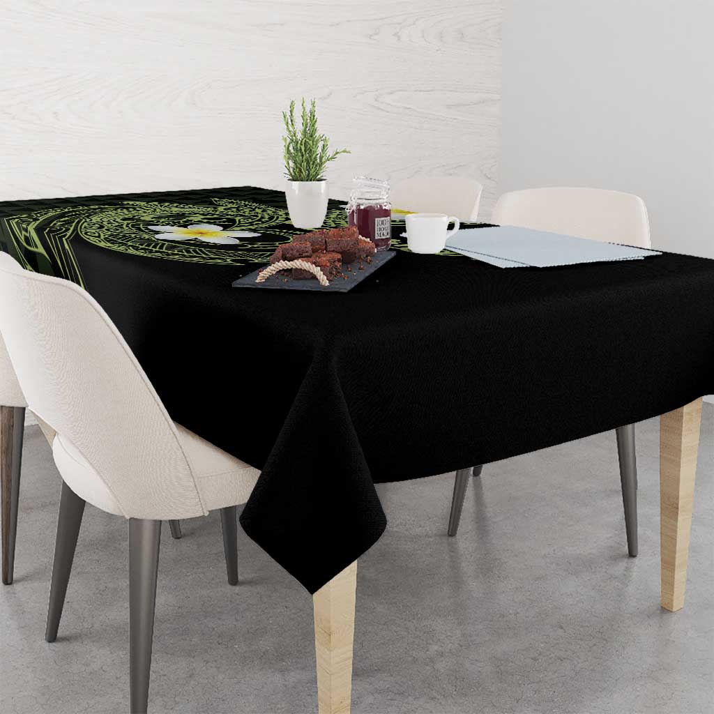 Aloha Hammerhead Shark Tablecloth Lime Rickey Hawaiian Kakau Tribal Tattoo