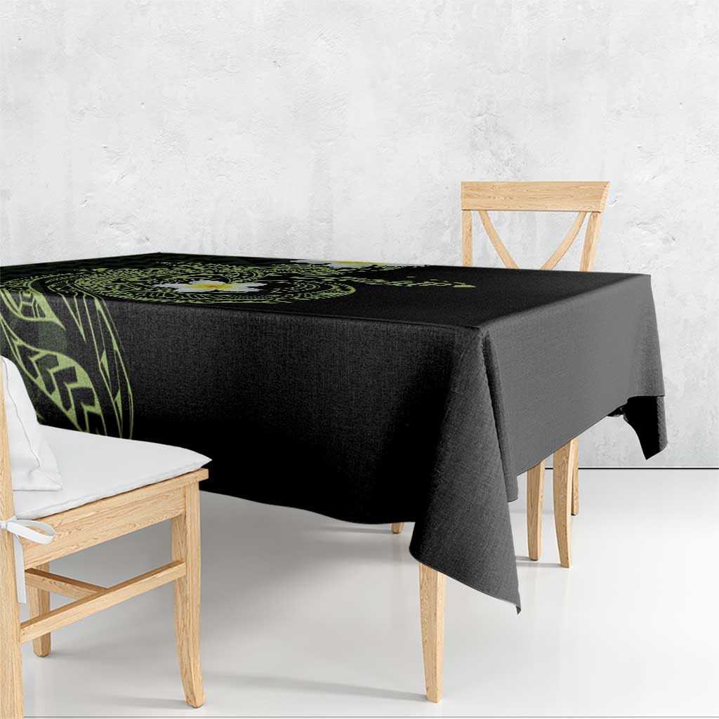 Aloha Hammerhead Shark Tablecloth Lime Rickey Hawaiian Kakau Tribal Tattoo