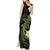 Aloha Hammerhead Shark Tank Maxi Dress Lime Rickey Hawaiian Kakau Tribal Tattoo