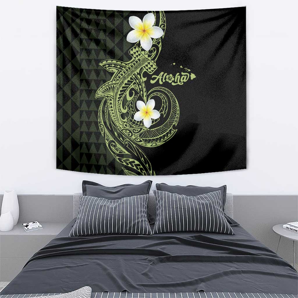 Aloha Hammerhead Shark Tapestry Lime Rickey Hawaiian Kakau Tribal Tattoo LT9 - Polynesian Pride