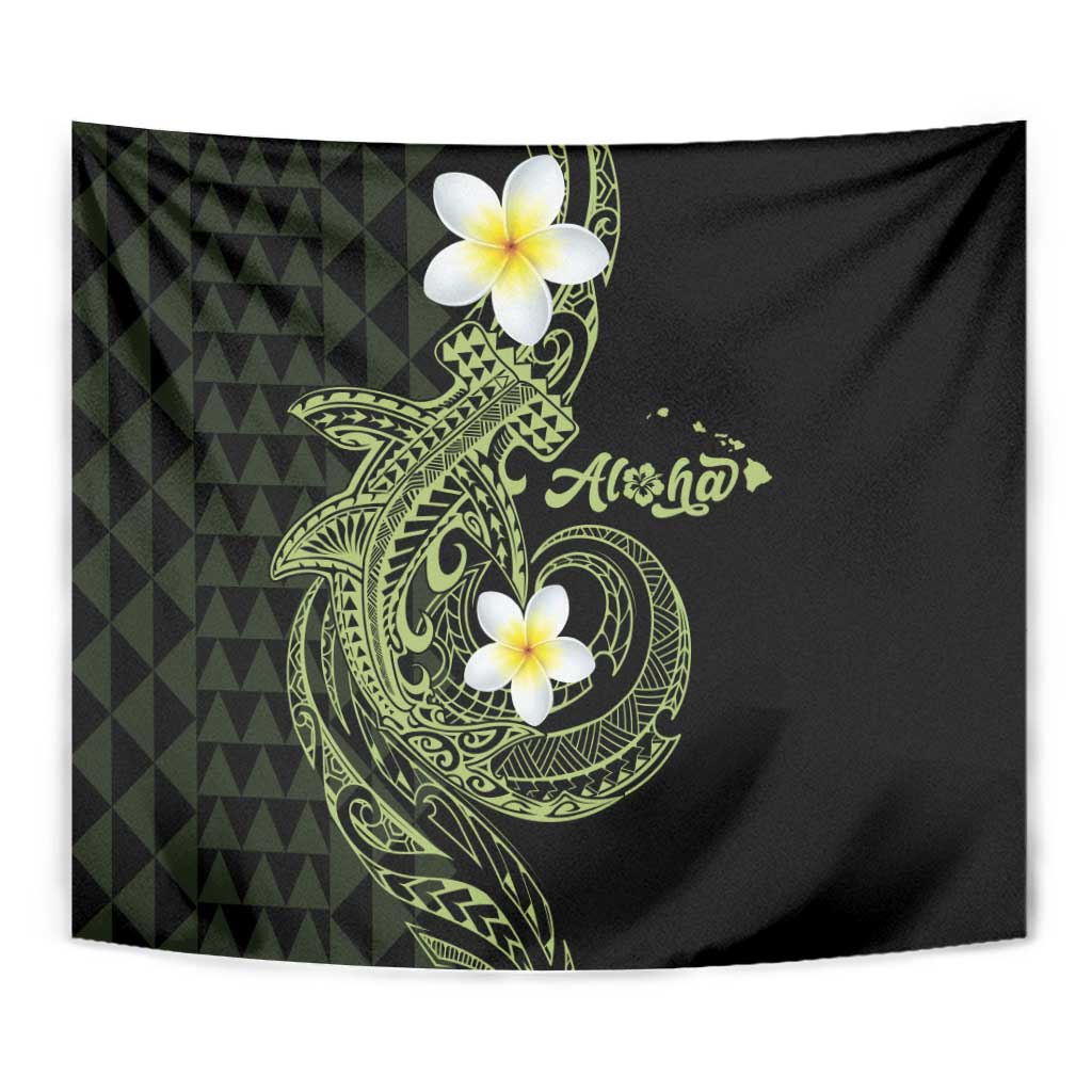 Aloha Hammerhead Shark Tapestry Lime Rickey Hawaiian Kakau Tribal Tattoo LT9 - Polynesian Pride