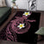 Aloha Hammerhead Shark Area Rug Vivacious Pink Hawaiian Kakau Tribal Tattoo