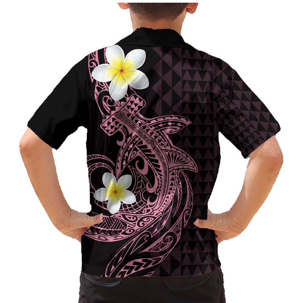 Aloha Hammerhead Shark Family Matching Mermaid Dress and Hawaiian Shirt Vivacious Pink Hawaiian Kakau Tribal Tattoo LT9 - Polynesian Pride