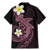 Aloha Hammerhead Shark Family Matching Mermaid Dress and Hawaiian Shirt Vivacious Pink Hawaiian Kakau Tribal Tattoo LT9 - Polynesian Pride