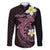 Aloha Hammerhead Shark Family Matching Mermaid Dress and Hawaiian Shirt Vivacious Pink Hawaiian Kakau Tribal Tattoo