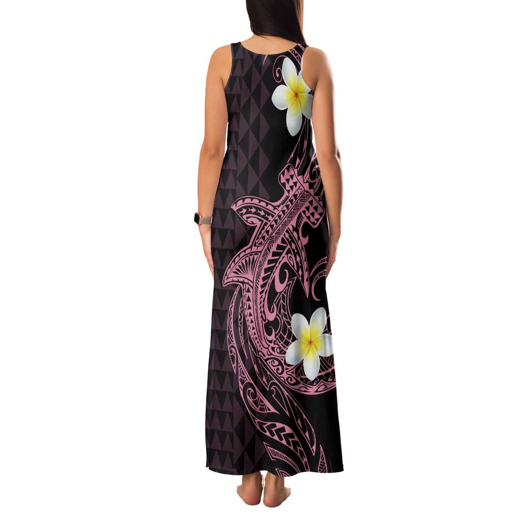Aloha Hammerhead Shark Family Matching Tank Maxi Dress and Hawaiian Shirt Vivacious Pink Hawaiian Kakau Tribal Tattoo LT9 - Polynesian Pride