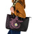 Aloha Hammerhead Shark Leather Tote Bag Vivacious Pink Hawaiian Kakau Tribal Tattoo