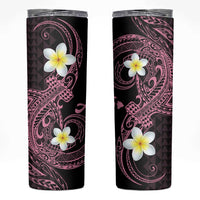 Aloha Hammerhead Shark Skinny Tumbler Vivacious Pink Hawaiian Kakau Tribal Tattoo LT9 Pink - Polynesian Pride