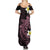 Aloha Hammerhead Shark Summer Maxi Dress Vivacious Pink Hawaiian Kakau Tribal Tattoo