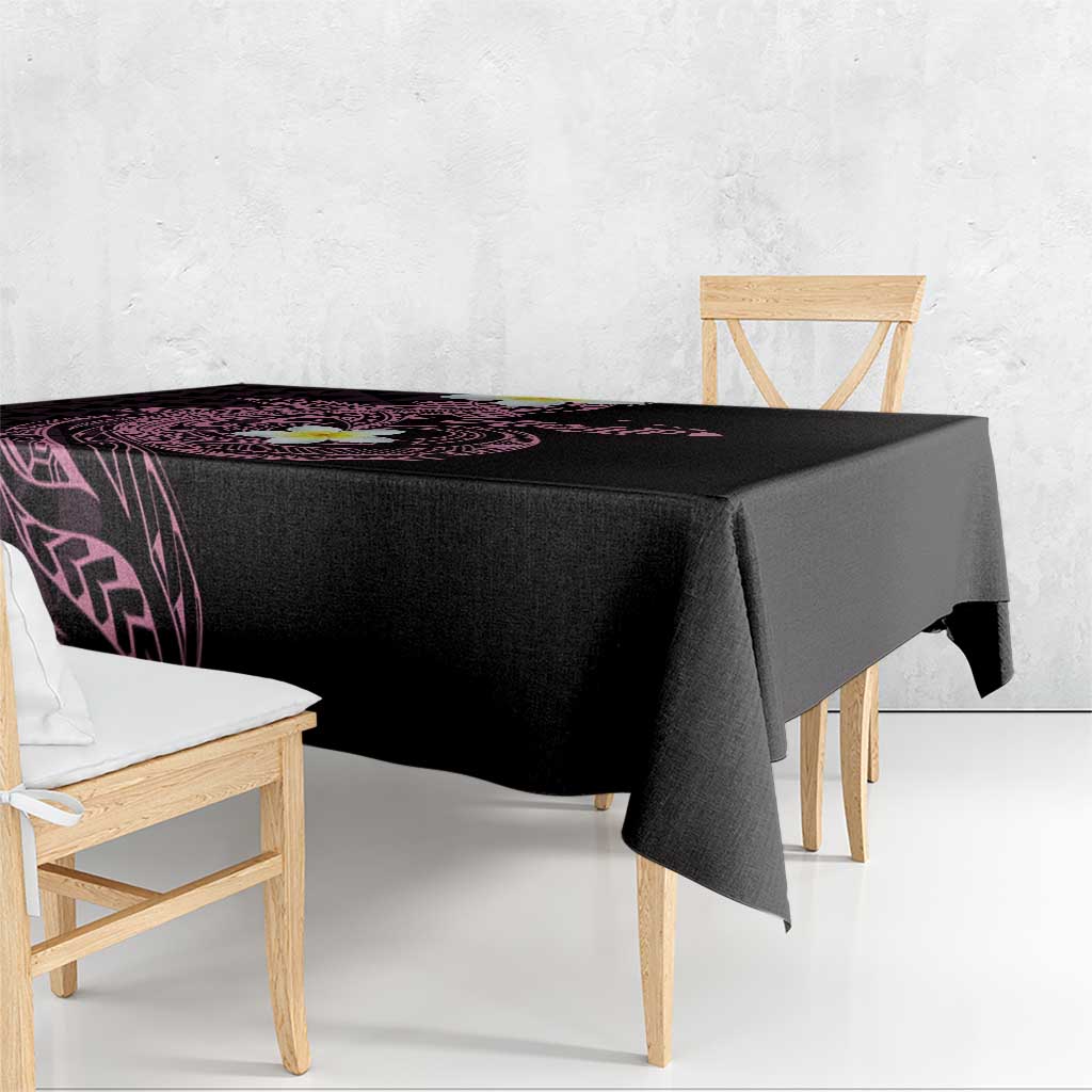 Aloha Hammerhead Shark Tablecloth Vivacious Pink Hawaiian Kakau Tribal Tattoo