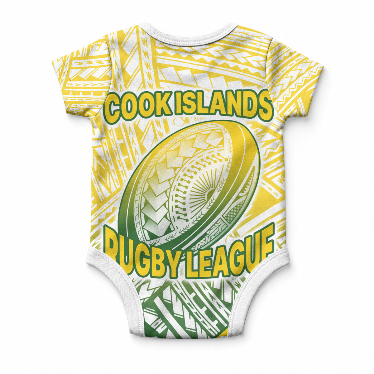 The Kuki's Cook Islands Rugby Baby Onesie Be Unique Vibe White LT9 - Polynesian Pride