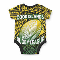 The Kuki's Cook Islands Rugby Baby Onesie Be Unique Vibe Black LT9 - Polynesian Pride