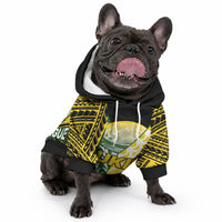 The Kuki's Cook Islands Rugby Pet Hoodie Be Unique Vibe Black LT9 - Polynesian Pride