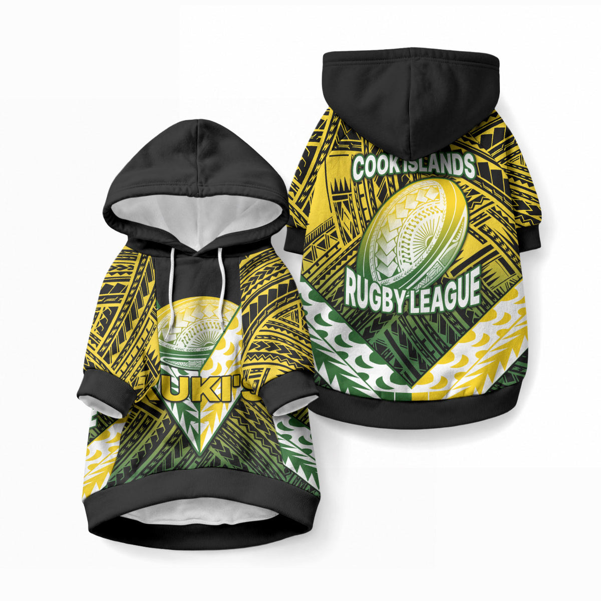 The Kuki's Cook Islands Rugby Pet Hoodie Be Unique Vibe Black LT9 Pullover Black - Polynesian Pride