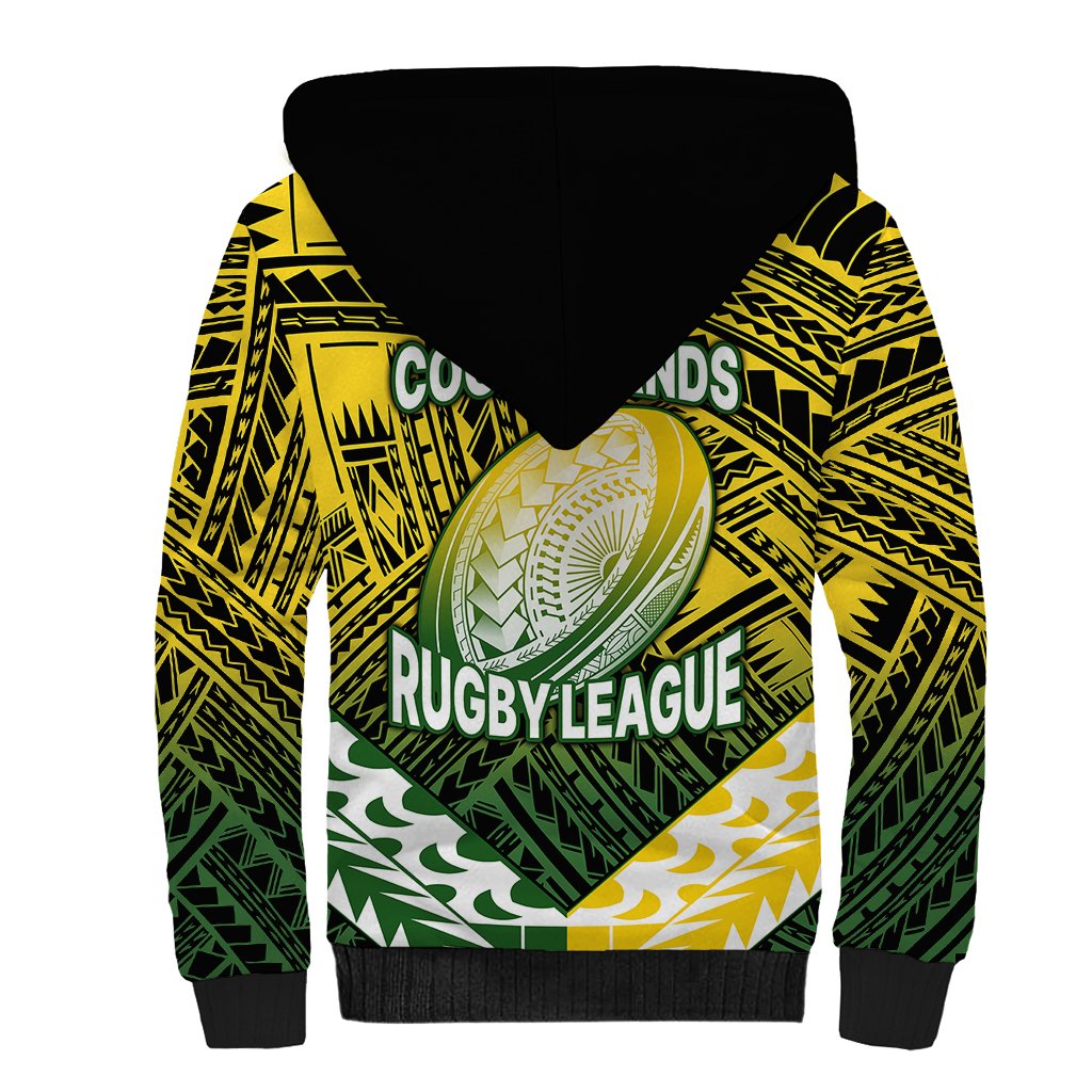The Kuki's Cook Islands Rugby Sherpa Hoodie Be Unique Vibe Black LT9 - Polynesian Pride