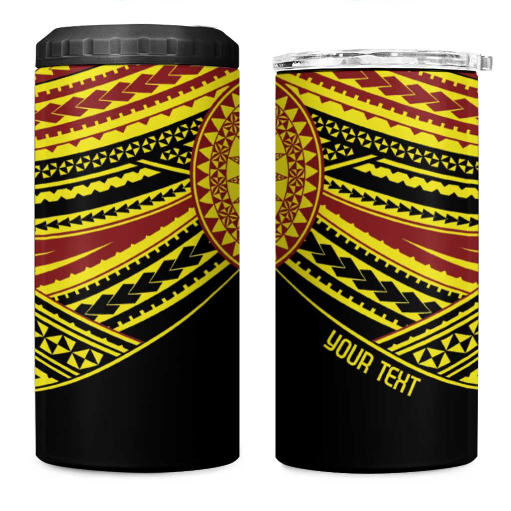 Personalised Tonga Ha apai High School 4 in 1 Can Cooler Tumbler Ngatu Fonulei Pattern