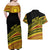 Personalised Tonga Ha apai High School Couples Matching Off Shoulder Maxi Dress and Hawaiian Shirt Ngatu Fonulei Pattern