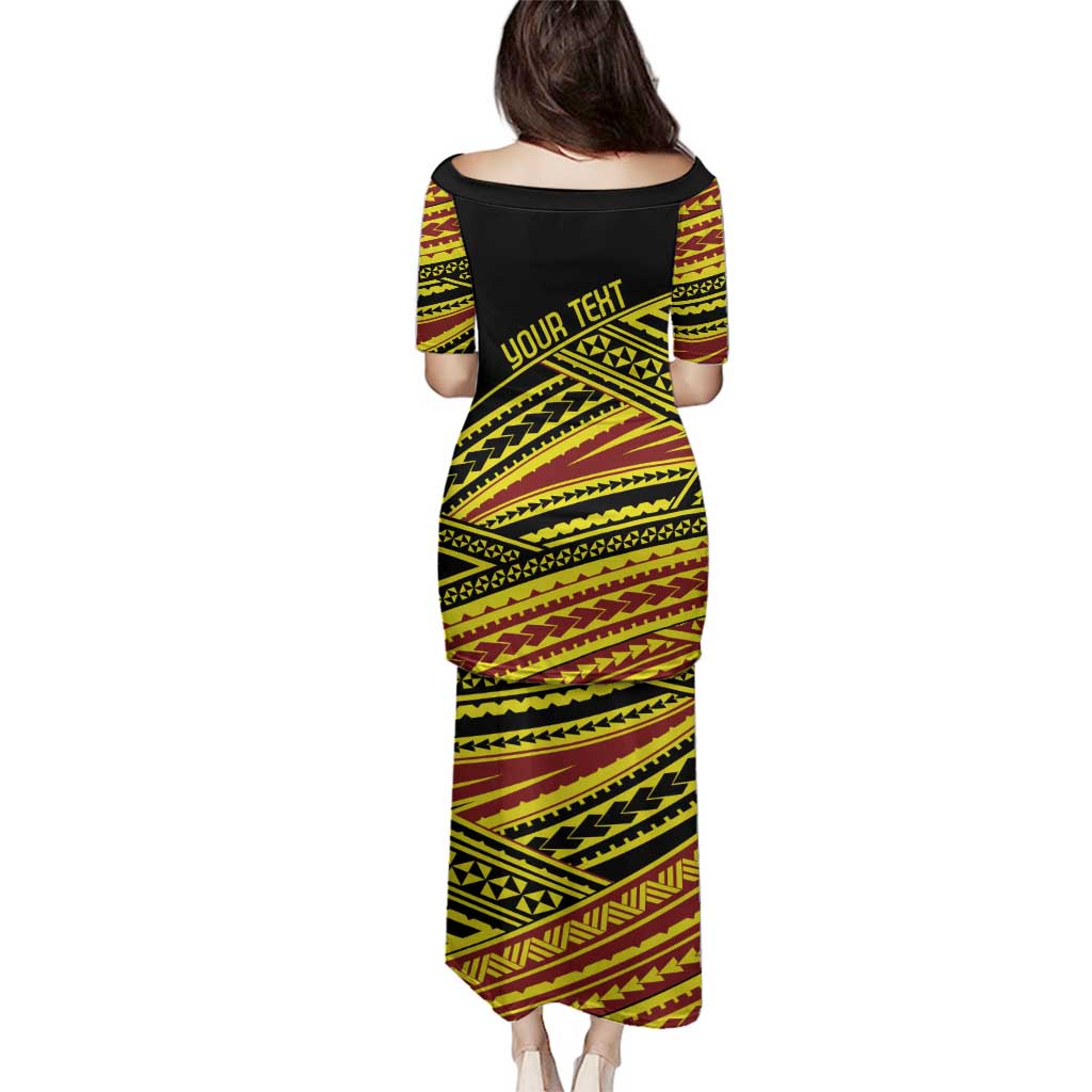 Personalised Tonga Ha apai High School Family Matching Puletasi and Hawaiian Shirt Ngatu Fonulei Pattern