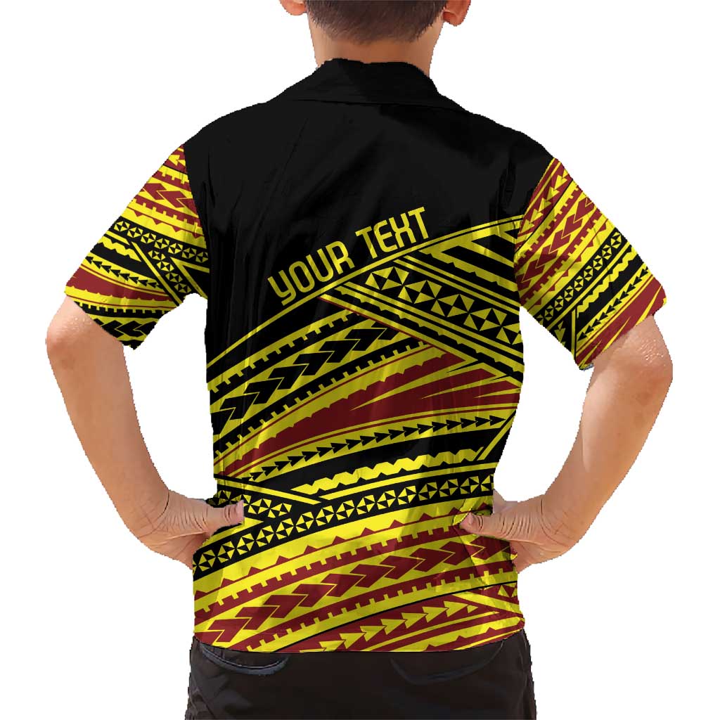 Personalised Tonga Ha apai High School Kid Hawaiian Shirt Ngatu Fonulei Pattern