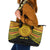 Personalised Tonga Ha apai High School Leather Tote Bag Ngatu Fonulei Pattern