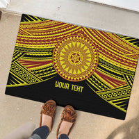 Personalised Tonga Ha apai High School Rubber Doormat Ngatu Fonulei Pattern