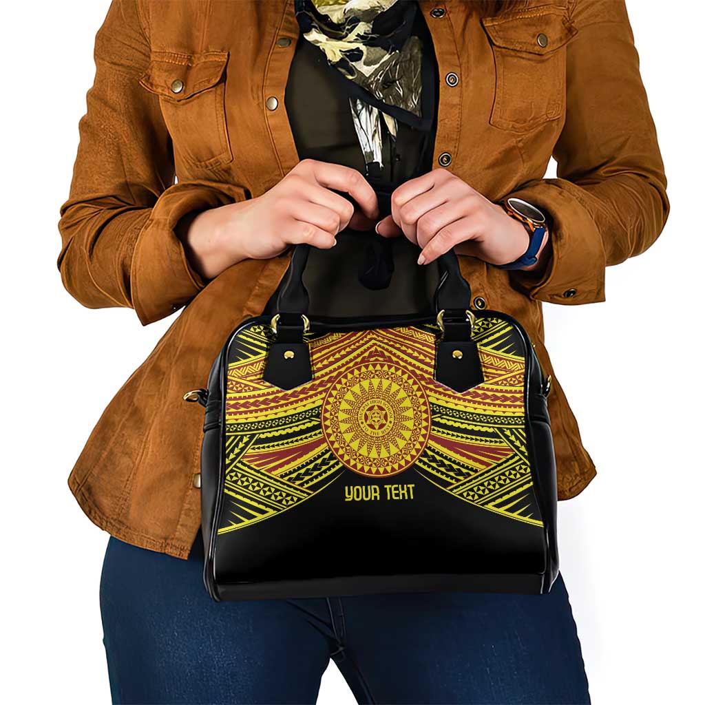 Personalised Tonga Ha apai High School Shoulder Handbag Ngatu Fonulei Pattern