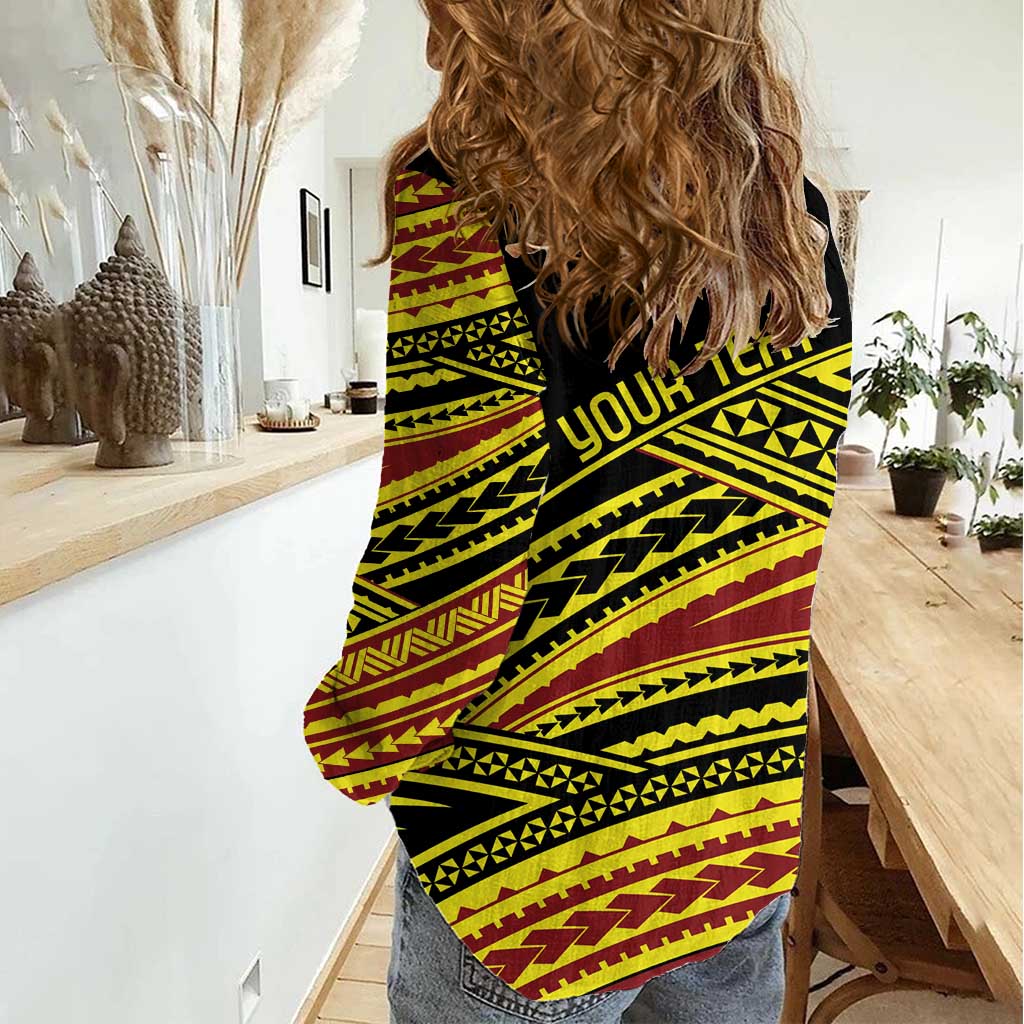 Personalised Tonga Ha apai High School Women Casual Shirt Ngatu Fonulei Pattern