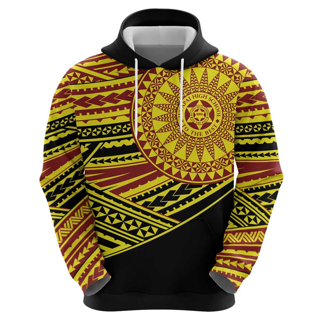 Personalised Tonga Ha apai High School Zip Hoodie Ngatu Fonulei Pattern