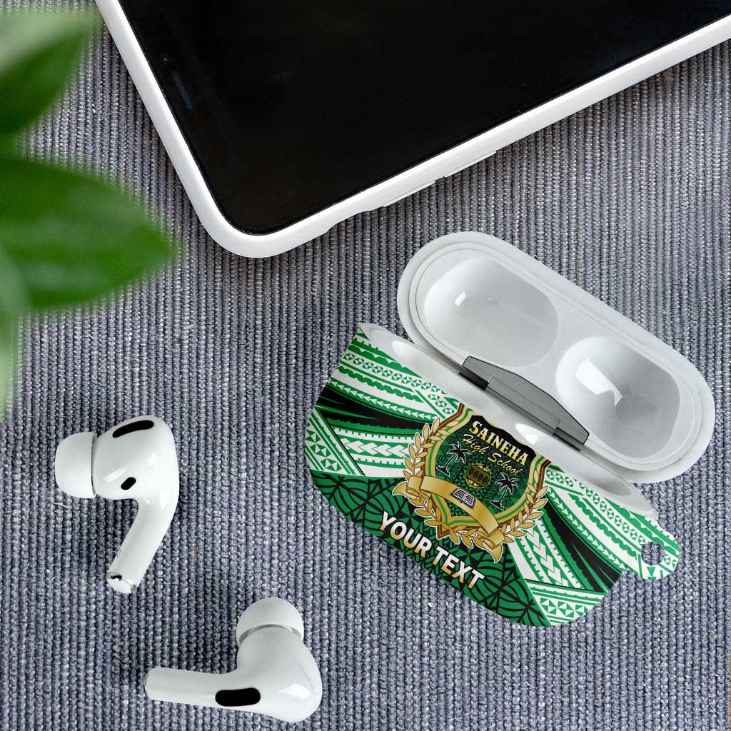 Personalised Tonga Saineha High School AirPods Case Polynesian Ngatu Tribal - Polynesian Pride