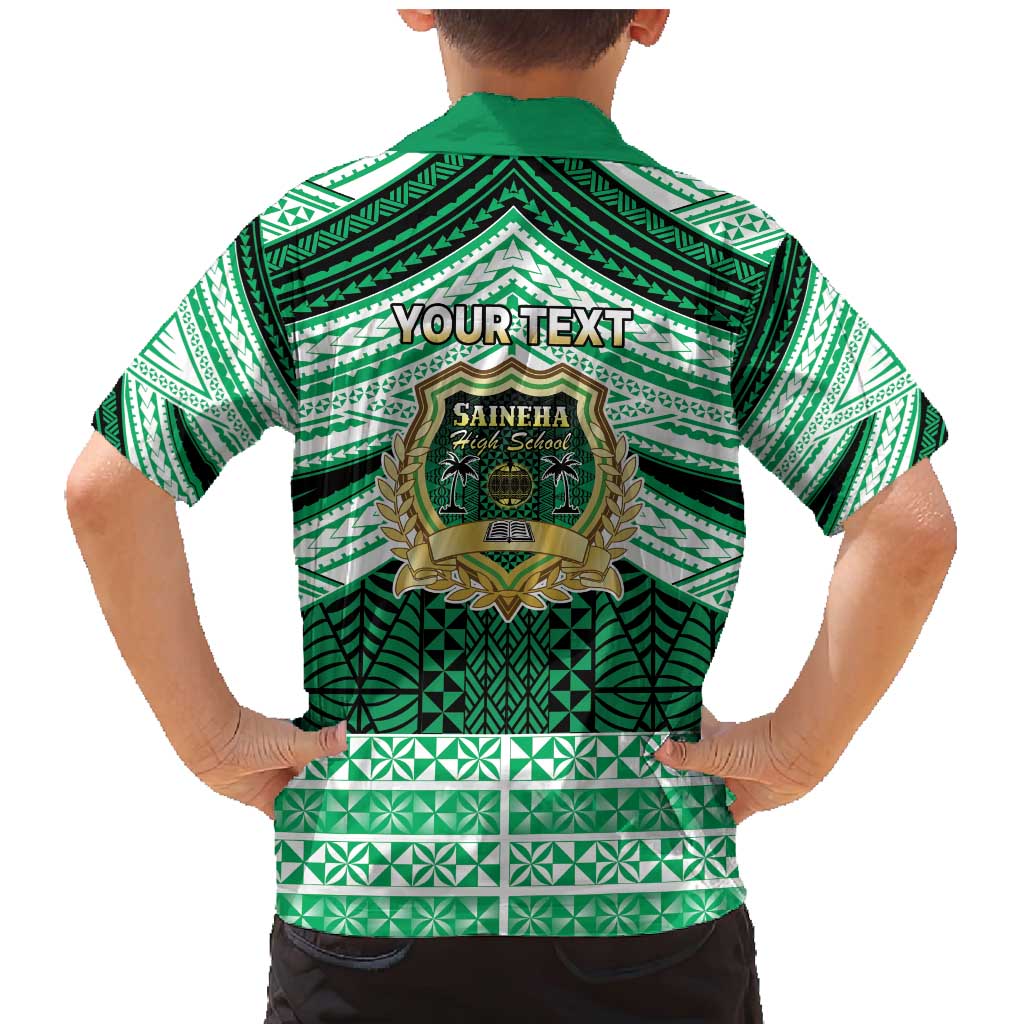 Personalised Tonga Saineha High School Family Matching Mermaid Dress and Hawaiian Shirt Polynesian Ngatu Tribal LT9 - Polynesian Pride