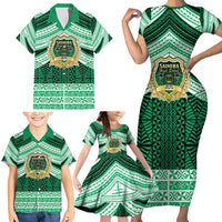 Personalised Tonga Saineha High School Family Matching Short Sleeve Bodycon Dress and Hawaiian Shirt Polynesian Ngatu Tribal LT9 - Polynesian Pride