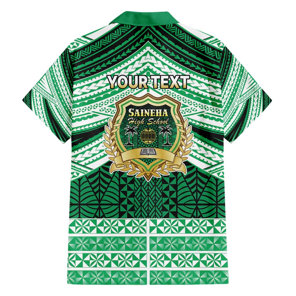 Personalised Tonga Saineha High School Family Matching Short Sleeve Bodycon Dress and Hawaiian Shirt Polynesian Ngatu Tribal LT9 - Polynesian Pride