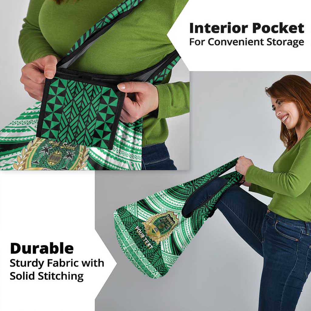 Personalised Tonga Saineha High School Grocery Bag Polynesian Ngatu Tribal