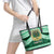 Personalised Tonga Saineha High School Leather Tote Bag Polynesian Ngatu Tribal