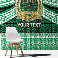 Personalised Tonga Saineha High School Window Curtain Polynesian Ngatu Tribal
