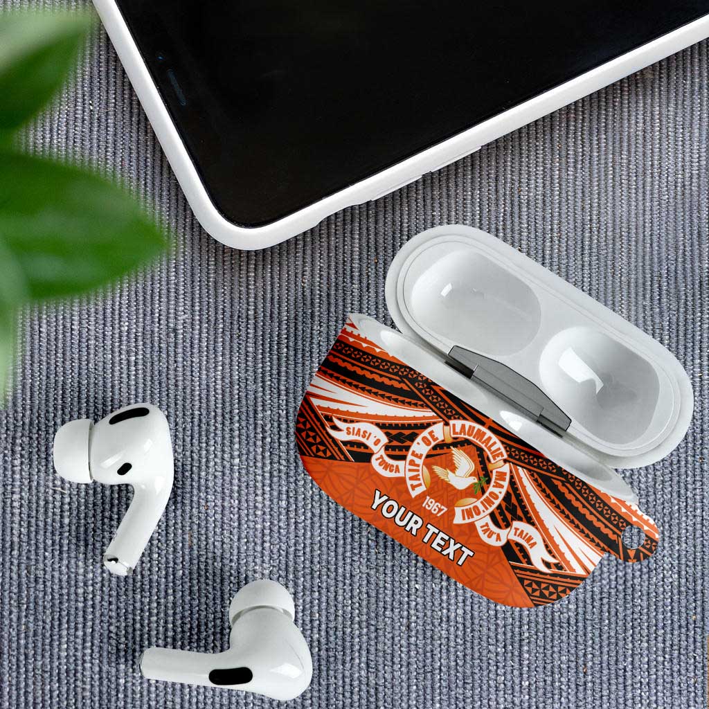 Personalised Tonga Tailulu College AirPods Case Polynesian Ngatu Tribal - Polynesian Pride