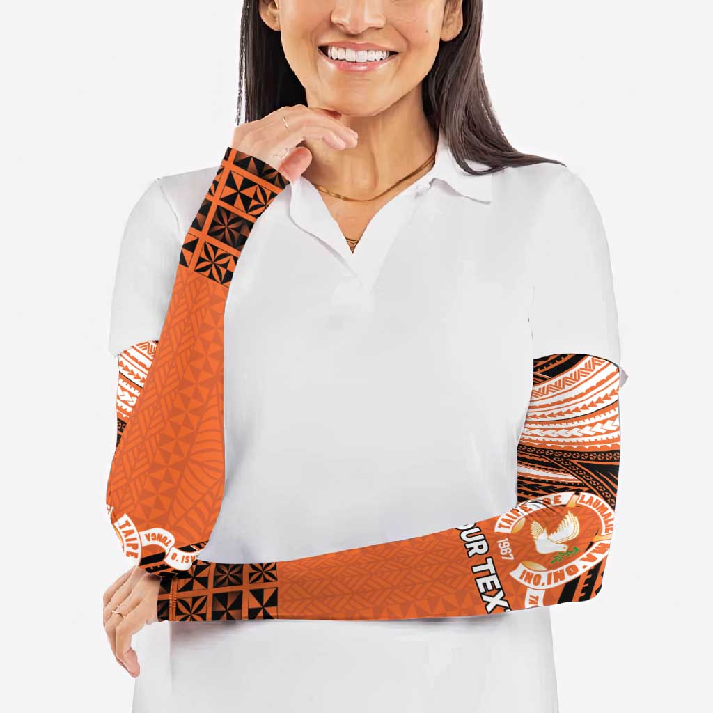 Personalised Tonga Tailulu College Arm Sleeves Polynesian Ngatu Tribal - Polynesian Pride