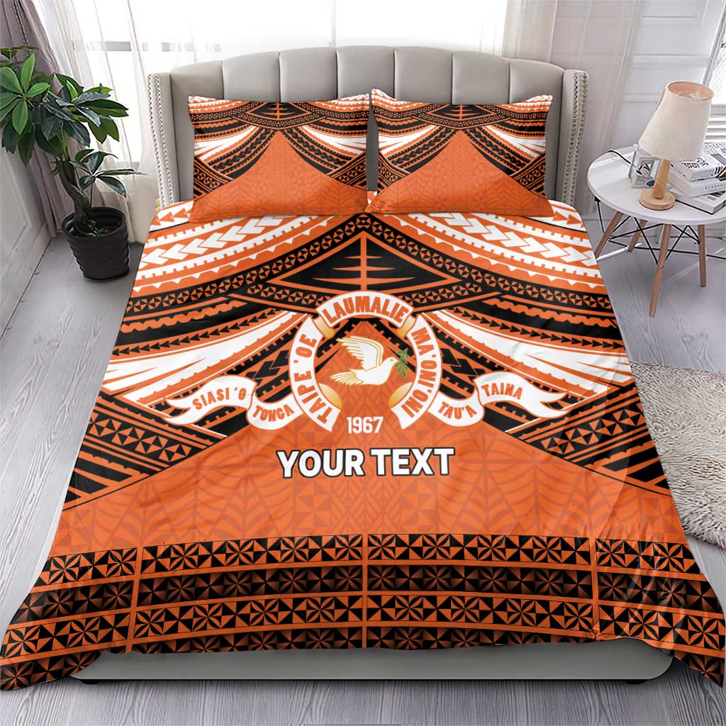 Personalised Tonga Tailulu College Bedding Set Polynesian Ngatu Tribal