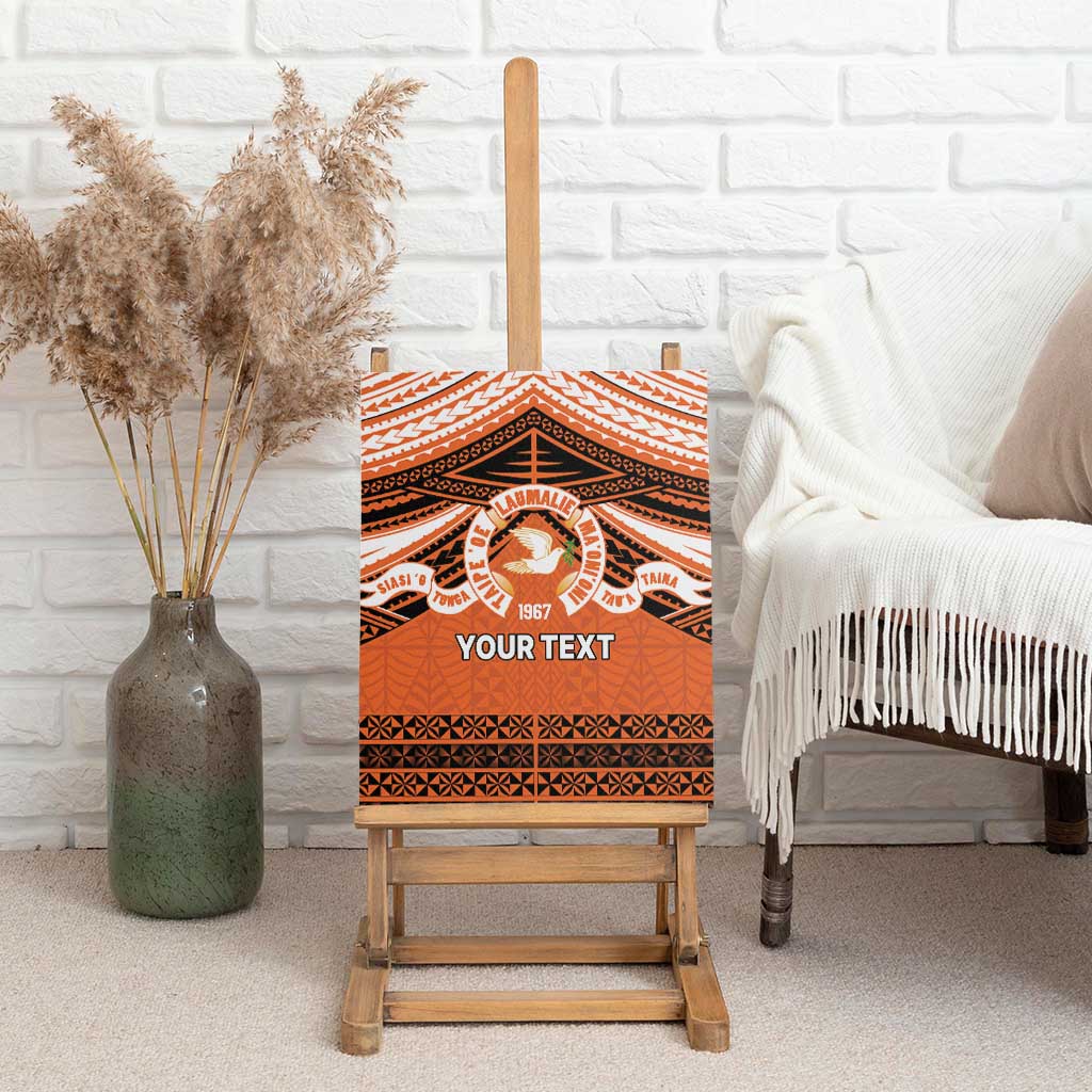 Personalised Tonga Tailulu College Canvas Wall Art Polynesian Ngatu Tribal
