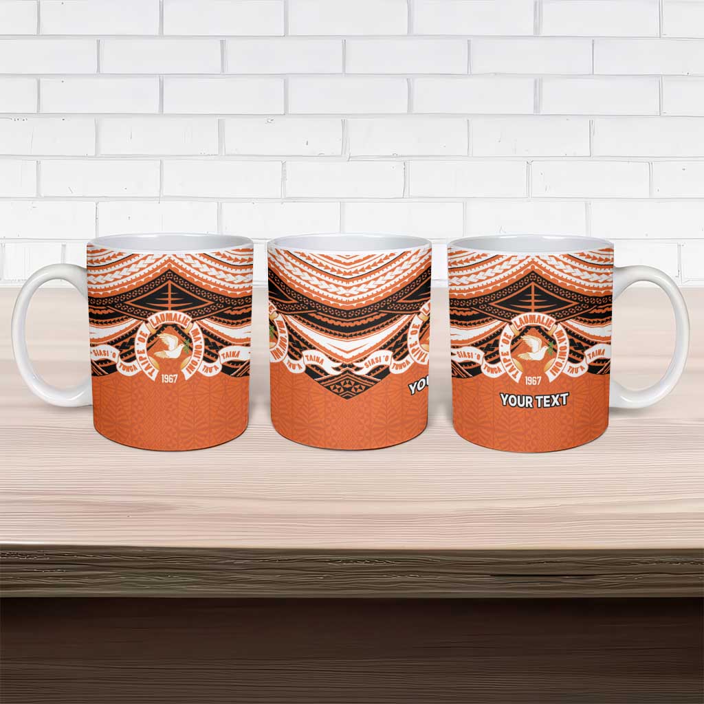 Personalised Tonga Tailulu College Ceramic Mug Polynesian Ngatu Tribal - Polynesian Pride