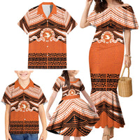 Personalised Tonga Tailulu College Family Matching Mermaid Dress and Hawaiian Shirt Polynesian Ngatu Tribal LT9 - Polynesian Pride