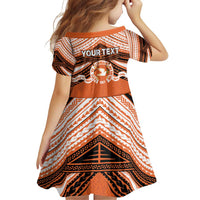 Personalised Tonga Tailulu College Family Matching Off Shoulder Short Dress and Hawaiian Shirt Polynesian Ngatu Tribal LT9 - Polynesian Pride